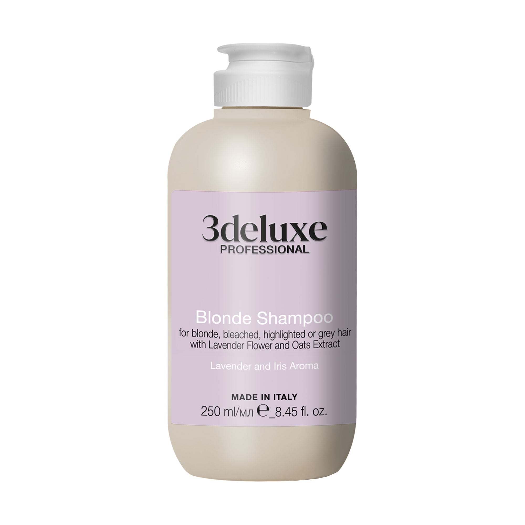 Шампунь 3DeLuXe Blonde Shampoo для світлого, освітленого та сивого волосся, 250 мл